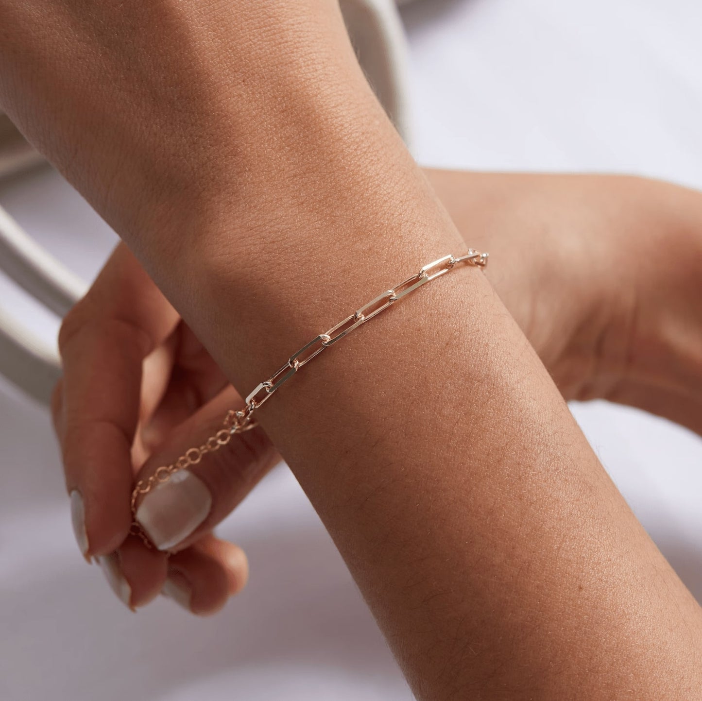 Paperclip Eleganz Armband | 18K Vergoldet