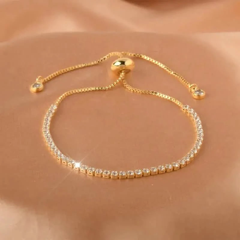 Isabel Tennis Armband | 18K Vergoldet