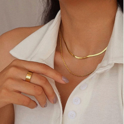 London & Layered Set | 18K Vergoldet